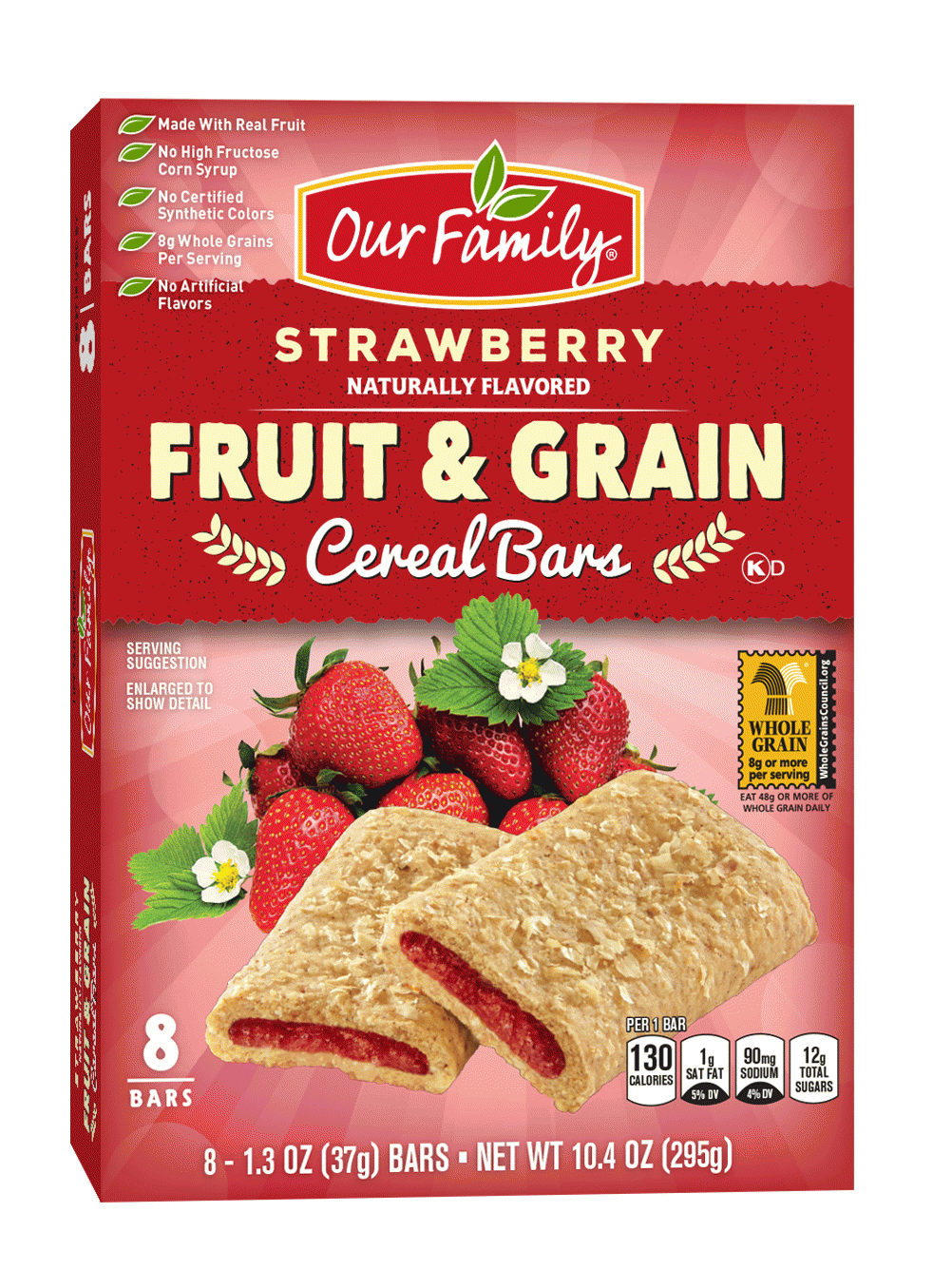 Our Family  strawberry fruit & grain cereal bars, 8-count Full-Size Picture